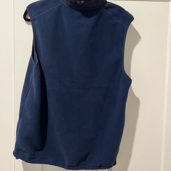 Vineyard Vines Men's Blue Fleece Harbor Vest Size M - Picture 7 of 7